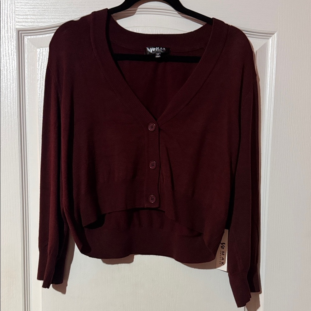 Ye Mak NWT 3x Women's Cropped Sweater